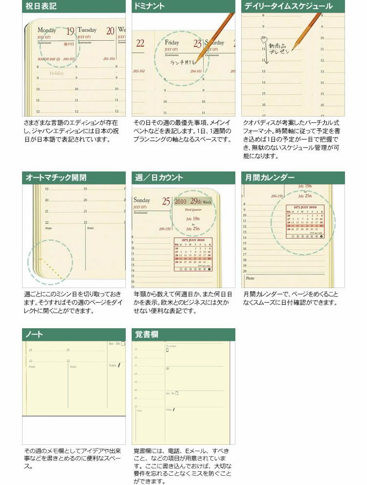手帳 22 4月始まり 10 15cm 22年 クオバディス スケジュール帳 ソーホー バーチカル ビジネス4 時間軸タテ 週間 注文割引 スケジュール帳