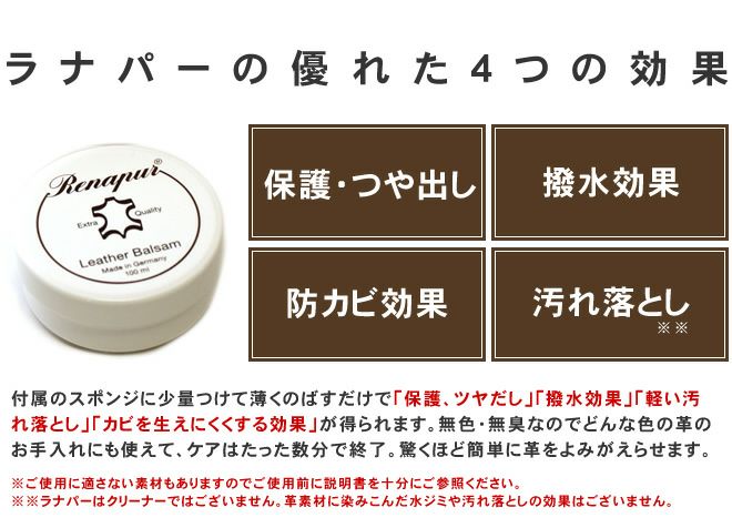 Renapurさま用 Amazon | Renapur(ラナパー) レザートリートメント 100ml