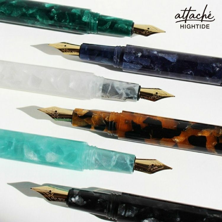 ハイタイド HIGHTIDE アタシェ attache マーブル万年筆